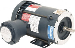 Leeson - 1/2 hp 1,800 Max RPM Explosion Proof Motor - 56C NEMA Frame, 230/460 Volts, 68% Efficiency at Full Load - Exact Tooling