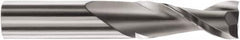 SGS - 1/8" Cutting Diam x 1/2" Length of Cut, 2 Flute, Upcut Spiral Router Bit - Uncoated, Right Hand Cut, Solid Carbide, 2" OAL x 1/4" Shank Diam, Square End - Exact Tooling