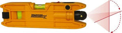 Johnson Level & Tool - 1 Beam 100' Max Range Torpedo - Red Beam, 3/8" at 50' Accuracy, 7" Long x 2" Wide x 51/64" High, Battery Included - Exact Tooling