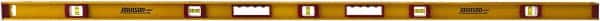 Johnson Level & Tool - 72" Long 5 Vial I-Beam Level - Aluminum, Black, 3 Plumb & 2 Level Vials - Exact Tooling