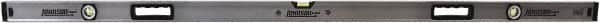 Johnson Level & Tool - 72" Long 3 Vial Box Beam Level - Aluminum, Yellow, 2 Plumb & 1 Level Vials - Exact Tooling