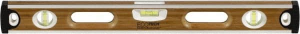 Johnson Level & Tool - 48" Long 3 Vial Box Beam Level - Wood, Natural, 2 Plumb & 1 Level Vials - Exact Tooling