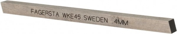 Seco - WKE45 Cobalt Square Tool Bit Blank - 4mm Wide x 4mm High x 63mm OAL - Exact Tooling