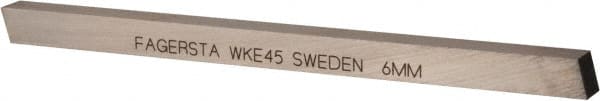 Seco - WKE45 Cobalt Square Tool Bit Blank - 6mm Wide x 6mm High x 100mm OAL - Exact Tooling