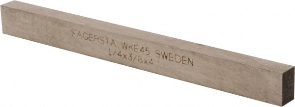 Seco - WKE45 Cobalt Rectangular Tool Bit Blank - 1/4" Wide x 3/8" High x 4" OAL - Exact Tooling
