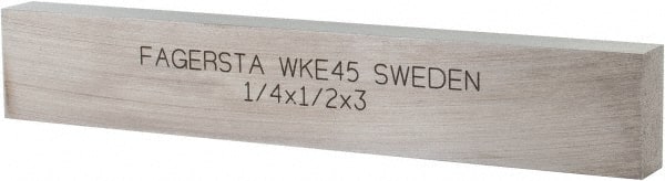 Seco - WKE45 Cobalt Rectangular Tool Bit Blank - 1/4" Wide x 1/2" High x 3" OAL - Exact Tooling