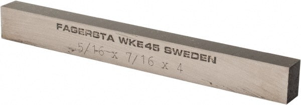 Seco - WKE45 Cobalt Rectangular Tool Bit Blank - 5/16" Wide x 7/16" High x 4" OAL - Exact Tooling