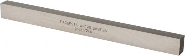 Seco - WKE45 Cobalt Rectangular Tool Bit Blank - 3/8" Wide x 1/2" High x 6" OAL - Exact Tooling