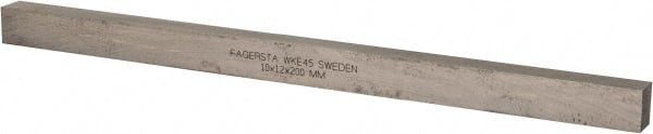 Seco - WKE45 Cobalt Rectangular Tool Bit Blank - 10mm Wide x 12mm High x 200mm OAL - Exact Tooling