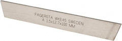 Seco - 1.5 mm Wide x 12.7 mm High x 100 mm Long, Parallel Cutoff Blade - WKE45 Grade, Bright Finish - Exact Tooling