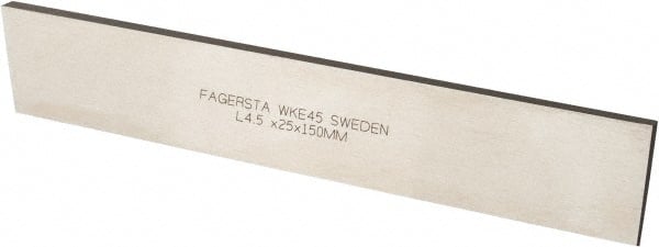Seco - 4.5 mm Wide x 25 mm High x 150 mm Long, Parallel Cutoff Blade - WKE45 Grade, Bright Finish - Exact Tooling