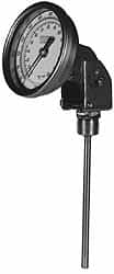 Wika - 9 Inch Long Stem, Stainless Steel, Adjustable Angle Bi-Metal Thermometer - -15 to 90°C, 1% Accuracy - Exact Tooling