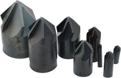 M.A. Ford - 8 Piece, 1/8 to 1" Head Diam, 82° Included Angle, Single End Countersink Set - Exact Tooling