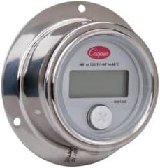Cooper - -40 to 120°F Back Flange Panel Meter - 4-Digit LCD Display - Exact Tooling