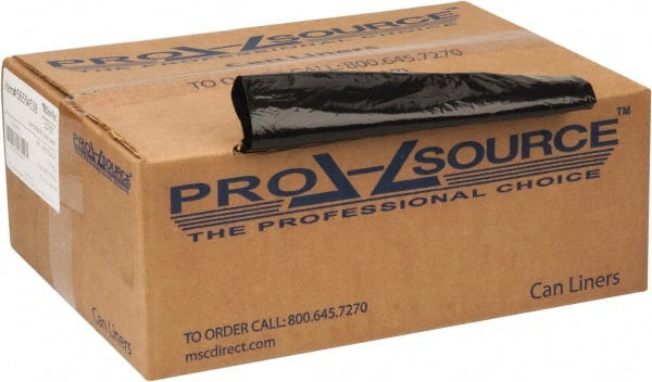 PRO-SOURCE - 1.65 mil Thick, Heavy-Duty Trash Bags - 40" Wide x 46" High, Black - Exact Tooling