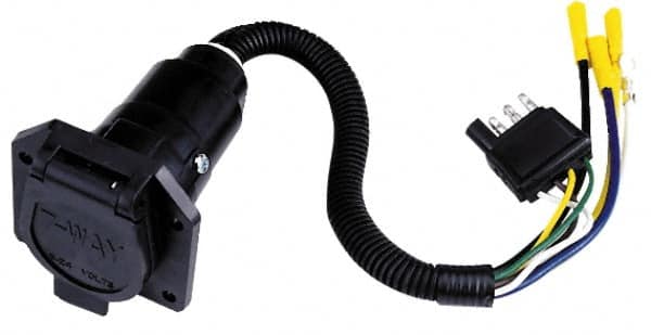 Reese - Automotive Wiring Connectors; Type: Wiring Adapter ; Fits Vehicle Make: Universal ; Material: Plastic ; Number of Pins: 4 ; Wire Length: 36 (Inch); Description: 4-Flat To 6-Way Connector Plug Assembly - Exact Tooling