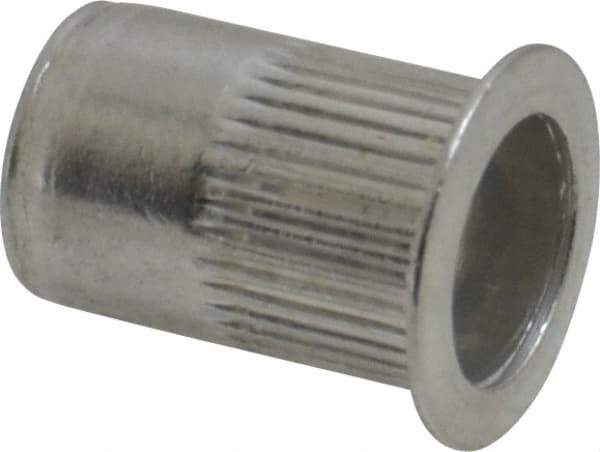 RivetKing - 0.02 to 0.13" Grip, Aluminum Standard Rivet Nut - Uncoated, Countersunk Head - Exact Tooling