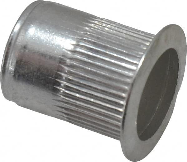 RivetKing - 5/16-18, 0.027 to 0.15" Grip, 17/32" Drill, Aluminum Standard Rivet Nut - Uncoated, Countersunk Head - Exact Tooling