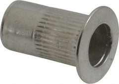 RivetKing - #8-32, 0.08 to 0.13" Grip, 17/64" Drill, Aluminum Standard Rivet Nut - Uncoated, Countersunk Head - Exact Tooling