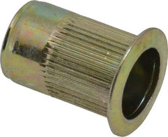 RivetKing - 0.13 to 0.225" Grip, Steel Standard Rivet Nut - Zinc Yellow Dichromate Finish, Countersunk Head - Exact Tooling