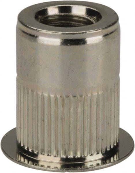 RivetKing - 5/16-18, 0.027 to 0.15" Grip, Steel Standard Rivet Nut - Zinc Yellow Dichromate Finish, Countersunk Head - Exact Tooling