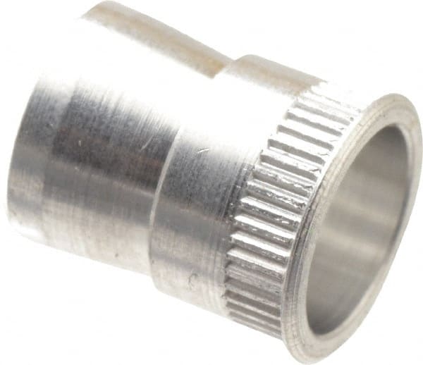 RivetKing - #10-24 UNC, Uncoated, Aluminum Knurled Rivet Nut Inserts - 0.297" to 0.302" Grip, 9/32" Drill Size - Exact Tooling