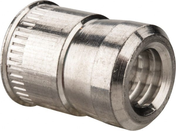 RivetKing - 1/4-20 UNC, Uncoated, Aluminum Knurled Rivet Nut Inserts - 0.391" to 0.396" Grip, 3/8" Drill Size - Exact Tooling