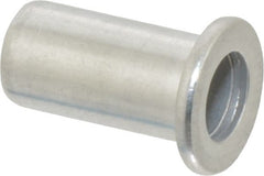 RivetKing - 1/4-20, 0.02 to 0.08" Grip, Aluminum Standard Rivet Nut - Uncoated, Drill Size Letter Q, Round Head - Exact Tooling