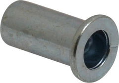 RivetKing - 1/4-20, 0.08 to 0.14" Grip, Steel Standard Rivet Nut - Zinc Plated, Drill Size Letter Q, Round Head - Exact Tooling