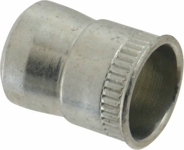 RivetKing - 1/4-20 UNC, Zinc-Plated, Steel Knurled Rivet Nut Inserts - 0.391" to 0.396" Grip, 3/8" Drill Size - Exact Tooling