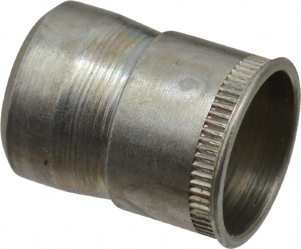 RivetKing - 3/8-16 UNC, Zinc-Plated, Steel Knurled Rivet Nut Inserts - 0.594" to 0.599" Grip, 9/16" Drill Size - Exact Tooling