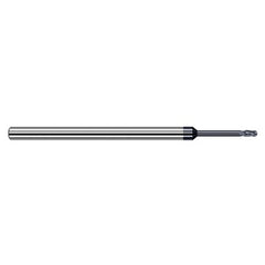 5/32″ Dia. × 3/16″ Shank × 15/64″ DOC × 3″ OAL, Carbide AlTiN, Stub , 4 Flute, Ballnose End Mill - Exact Tooling