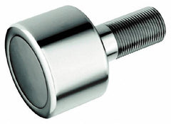 Accurate Bushing - 1-3/4" Roller Diam x 1-3/16" Width, 3/4" Stud Diam x 1-3/4" Length, Plain Load Roller - Steel, 7/8" Thread Length, 3/4-16 Thread, 2,520 Lb Dynamic Cap, 1,370 Lb Static Cap - Exact Tooling