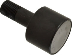 Accurate Bushing - 1-1/2" Roller Diam x 1-3/16" Width, 5/8" Stud Diam x 1-1/2" Length, Plain Load Roller - Steel, 3/4" Thread Length, 5/8-18 Thread, 2,520 Lb Dynamic Cap, 1,370 Lb Static Cap - Exact Tooling