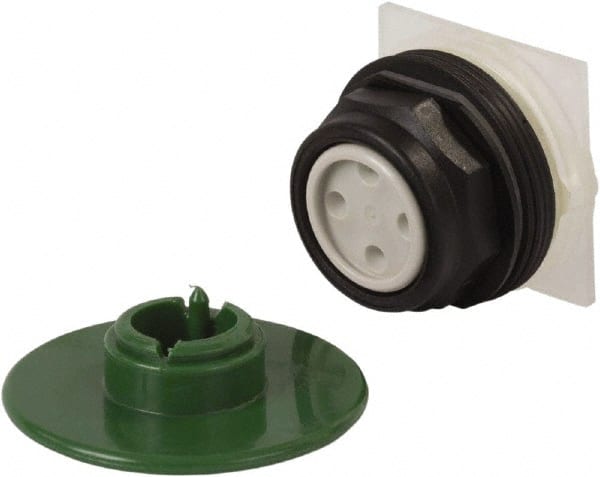 Schneider Electric - 30mm Mount Hole, Extended Mushroom Head, Pushbutton Switch Only - Round, Green Pushbutton, Momentary (MO) - Exact Tooling