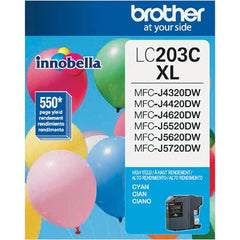 Brother - Cyan Ink Cartridge - Use with Brother MFC-J460DW, J480DW, J485DW, J680DW, J880DW, J885DW, J4320DW, J4420DW, J4620DW, J5520DW, J5620DW, J5720DW - Exact Tooling