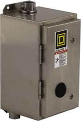 Square D - 4/4X NEMA Rated, 3 Pole, Electrically Held Lighting Contactor - 30 A (Tungsten), 110 VAC at 50 Hz, 120 VAC at 60 Hz - Exact Tooling