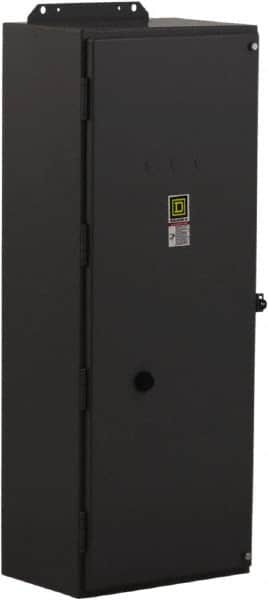 Square D - 3 Pole, 110 Coil VAC at 50 Hz and 120 Coil VAC at 60 Hz, 540 Amp NEMA Contactor - NEMA 1 Enclosure, 50 Hz at 110 VAC and 60 Hz at 120 VAC - Exact Tooling