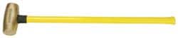 American Hammer - 10 Lb Head Nonsparking Hammer - 33" OAL, 30-1/2" Long Fiberglass Handle - Exact Tooling