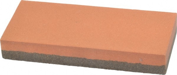 Norton - 4" Long x 1-3/4" Wide x 5/8" Thick, Aluminum Oxide Sharpening Stone - Rectangle, Coarse, Fine Grade - Exact Tooling