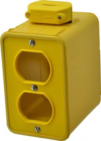 Woodhead Electrical - 1 Gang, Rubber Rectangle Portable Outlet Box - Exact Tooling
