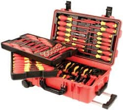 Wiha - 80 Piece Insulated Hand Tool Set - Comes in Molded Rolling Custom Tool Box - Exact Tooling