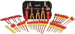 Wiha - 50 Piece Insulated Hand Tool Set - Comes in Canvas Pouch - Exact Tooling