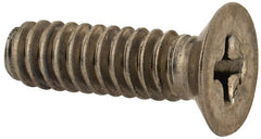 Made in USA - #10-24 UNC, 5/8" OAL Phillips Drive Machine Screw - Flat Head, Grade 18-8 Stainless Steel, Without Washer - Exact Tooling