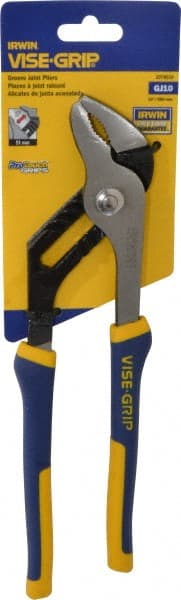 Irwin - 10" OAL, 2" Max Capacity, 7 Position Groove Joint Tongue & Groove Pliers - ProTouch Handles - Exact Tooling