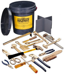 Ampco - 17 Piece Hazmat Response Tool Kit - Comes in Tool Bucket - Exact Tooling