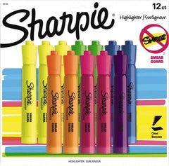 Sharpie - Assorted Colors, Highlighter - Chisel Tip, AP Nontoxic Ink - Exact Tooling