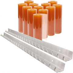 Aleco - 8' Door Width x 10' Door Height PVC Smooth Strip Door Kit - Light Beige Tint - Exact Tooling