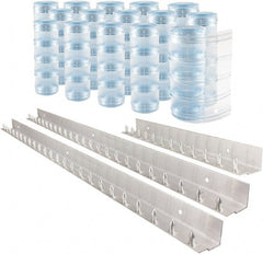 Aleco - 10' Door Width x 10' Door Height PVC Clear Ribbed Strip Door Kit - Clear - Exact Tooling