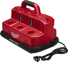 Milwaukee Tool - 18 Volt, 6 Battery Lithium-Ion Power Tool Charger - 1 hr to Charge - Exact Tooling